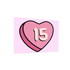 Personalised Aluminium A5 House Sign - Pink Heart