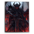 Dark Anime Demon Hunter Metal Wall Art – Gothic Fantasy Poster
