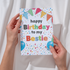 Happy Birthday to my Bestie - Best Friend, Personalised Greeting Card, Gift for Friend