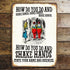 Alice In Wonderland , Tweedle Dee Dum, Shake Hands - Metal Advertising Wall Sign