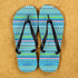 Aztec style Personalised Flipflops in Blue PER357-BM