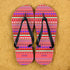 Aztec style Personalised Flipflops in Red PER358-BL