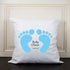 Baby Cushion Cover - Feet (Blue)