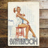 Bathroom Door Sign Pin Up Bath Overflowing  Personalised With Any Name / Text -  Metal Sign