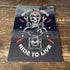 Biker Born To Be Ride, Ride To Live Motorbike  - Metal Vintage Wall Sign