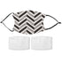 Black Herringbone Pattern Face Mask