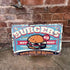 Burger Takeaway Food - Metal Retro Wall Sign