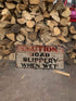 Caution Slippery When Wet - Kitchen Metal Wall  Sign