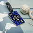 Chequered World's Best Dad Luggage Tag PER2080-BLU