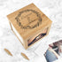 Couples' Oak Photo Keepsake Box with Floral Frame