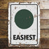 Easiest Ski Hill Trail Sign - Metal Sign Plaque
