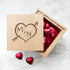 Personalised Carved Heart Oak Photo Cube PER2584-NOF
