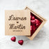 Personalised Couple's Names Oak Photo Cube PER2591-FIL