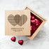 Personalised Heart Venn Diagram Oak  Photo Cube PER2583-FIL