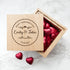 Personalised Romantic Heart Frame Oak Photo Cube PER2589-FIL