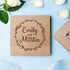 Personalised Romantic Wreath Frame Oak Photo Cube PER2620-NOF