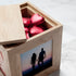 Personalised Typography Oak Photo Cube