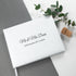 Engraved White Leather Wedding Guest Book PER3067-LRG