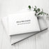 Engraved White Leather Wedding Guest Book PER3067-MED