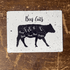 Farmhouse Kitchen - Butchers Cuts Of Cow Metal Sign Plaque
