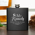 Father Of The Bride Personalised Black Matte Hip Flask