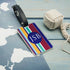 Gentlemen's Multi-Layered Monogrammed Luggage Tag PER2084-BLM