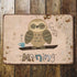 Good Morning Owl Coffee Mug - Metal Wall Sign Plaque