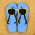 Holiday Style Personalised Flip Flops in Blue and Yellow PER380-BM