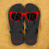 Holiday Style Personalised Flip Flops in Grey and Red PER378-BM