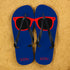 Holiday Style Personalised Flip Flops in Navy and Red PER376-BM