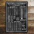 Kitchen Conversion Chart Weights Volume - Metal Advertising Wall Sign