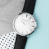 Men's Modern-Vintage Personalised Leather Watch In Black PER2806-SAN