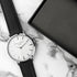 Men's Modern-Vintage Personalised Leather Watch In Black PER2806-SER