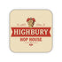 Red & White Football Beer Coaster Set | North London Inspired Pub Style Drink Mat | Football Fan Gift