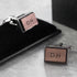 Monogram Engraved Rectangle Walnut Cufflinks PER3158-SAN