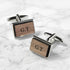Monogram Engraved Rectangle Walnut Cufflinks PER3158-SER
