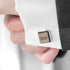 Monogram Engraved Square Walnut Cufflinks PER3156-SCR