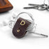 Monogrammed Leather Earphones Holder PER3322-BRW