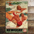 Newquay Cornish Coast Gwr - Metal Travel Wall Sign