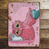 Owl Coffee Mug Sleepy - Metal Wall Sign Plaque
