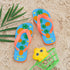Partying Pineapples! Child's Personalised Flip Flops PER2324-LRG