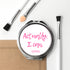 Actually I Can Handwritten Round Compact Mirror Inspirational Pocket Mirror PER3520-WHT