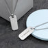 Personalised Men's Brushed Steel Dog Tag Necklace