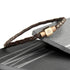 Personalised Men's Celtic Trinity Woven Leather Bracelet PER5564
