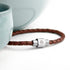 Personalised Men's Celtic Trinity Woven Leather Bracelet PER5565