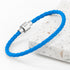 Personalised Men's Travel Compass Woven Leather Bracelet PER5569