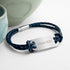 Personalised Men's Roman Numerals Statement Leather Bracelet PER5576