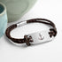Personalised Men's Anchor Statement Leather Bracelet PER5578