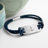 Personalised Men's Anchor Statement Leather Bracelet PER5579