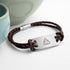 Personalised Men's Celtic Trinity Statement Leather Bracelet PER5581